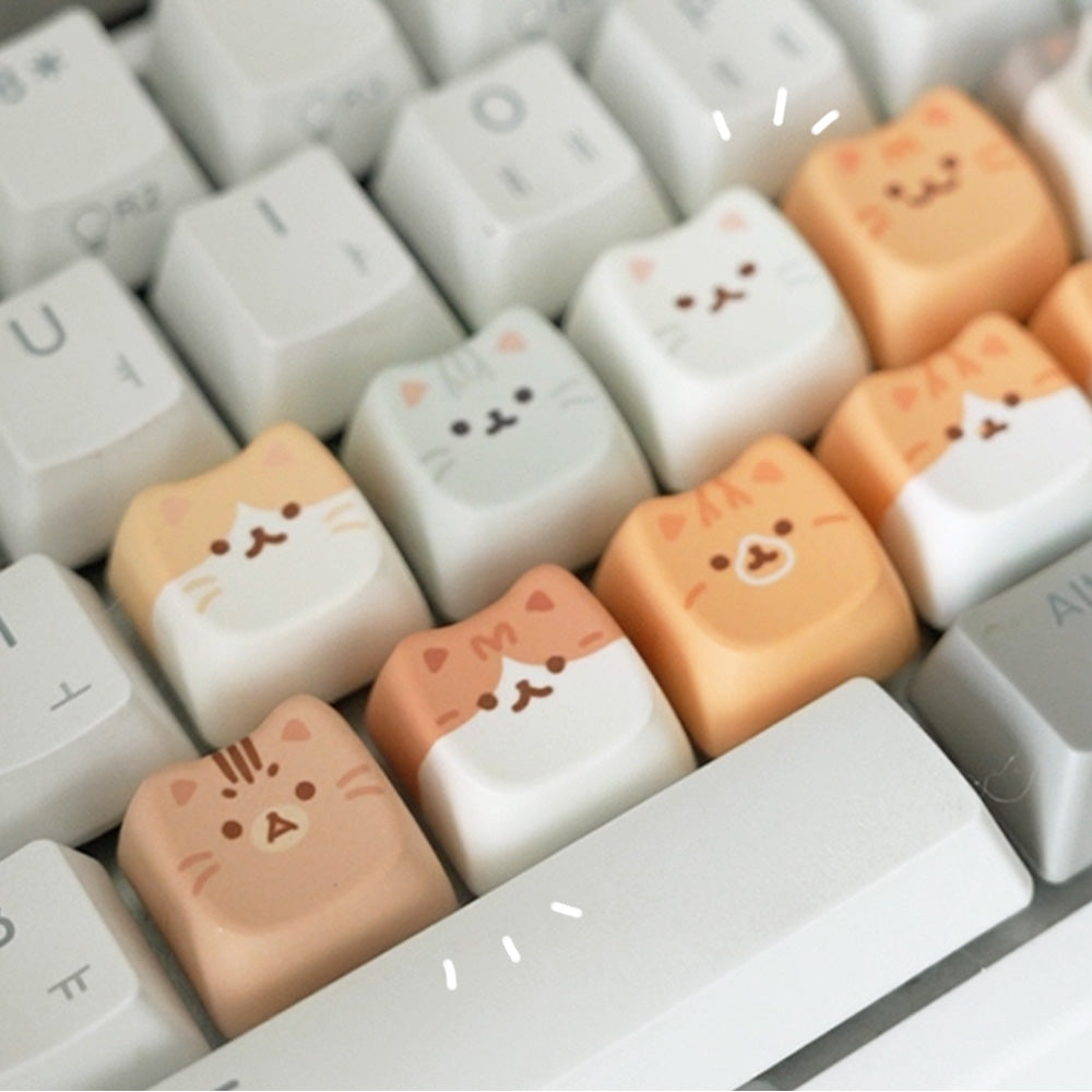 DD Crew Cat Keycap Set